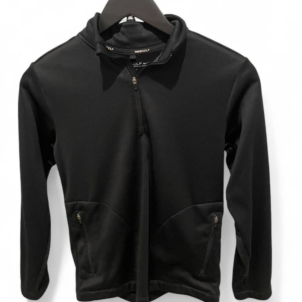 Nike Golf black quarter zip fleece jacket